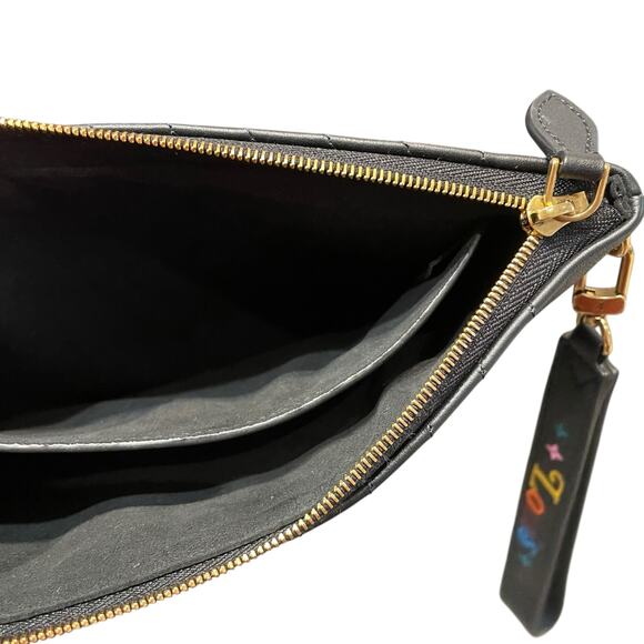 2019 Louis Vuitton New Wave Zipped Pochette Wristlet Black Calfskin Leather - Picture 10 of 13